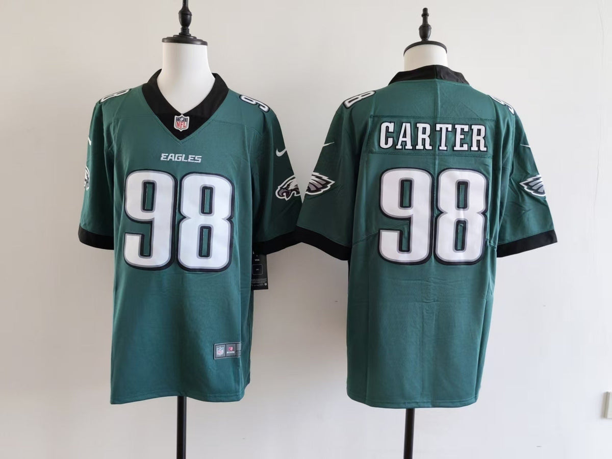 Men's Philadelphia Eagles Jalen Carter  Jersey-Midnight Green