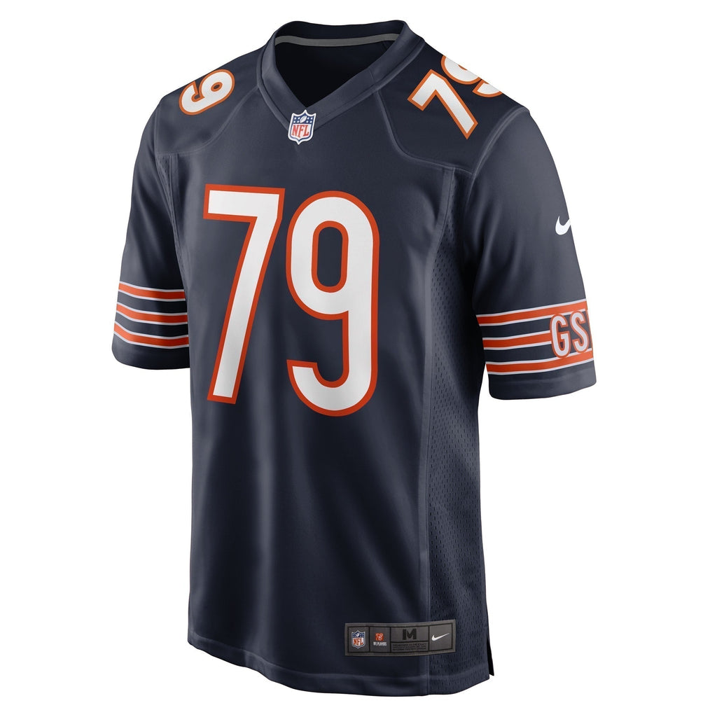 Austen Pleasants Chicago Bears  Game Jersey -  Navy