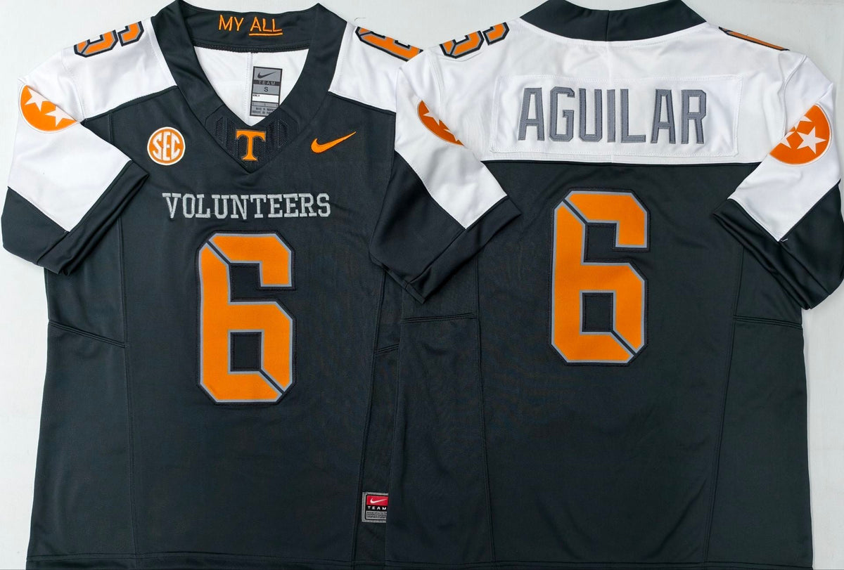 Men's Tennessee Volunteers Joey Aguilar Black Game Jersey