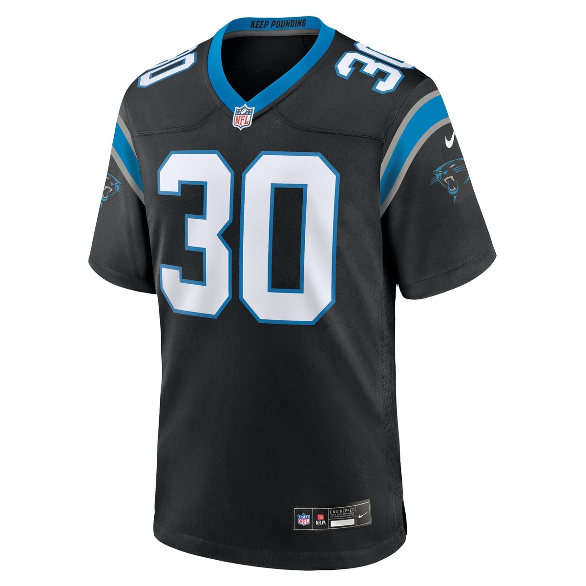 Chuba Hubbard Carolina Panthers Team Game Jersey - Black