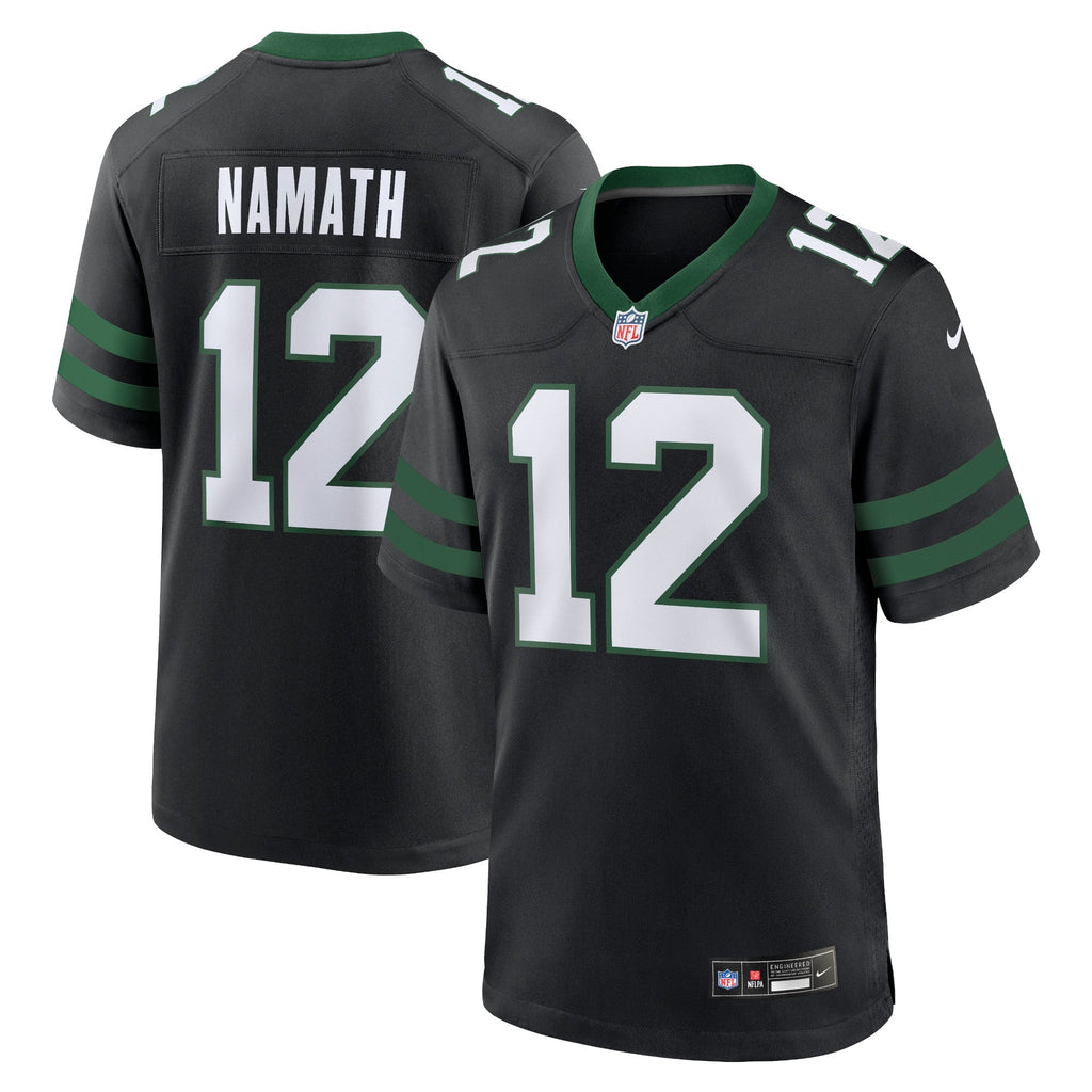 Joe Namath New York Jets  Alternate Retired   Game Jersey - Legacy Black