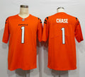 Men's Cincinnati Bengals Ja'Marr Chase #1 Orange Alternate Game Jersey1