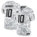 Justin Herbert Los Angeles Chargers  2024 Salute to Service Limited Jersey - Arctic Camo
