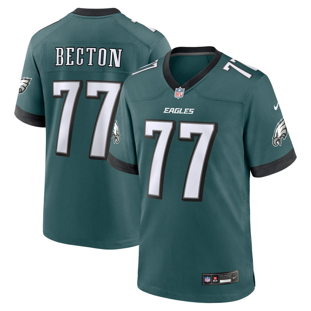 Mekhi Becton Philadelphia Eagles  Team Game Jersey - Midnight Green