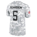 IN.Colts #5 Anthony Richardson Arctic Camo 2024 Salute to Service Limited Jersey
