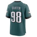 P.Eagles #98 Jalen Carter Midnight Green Team Game Jersey