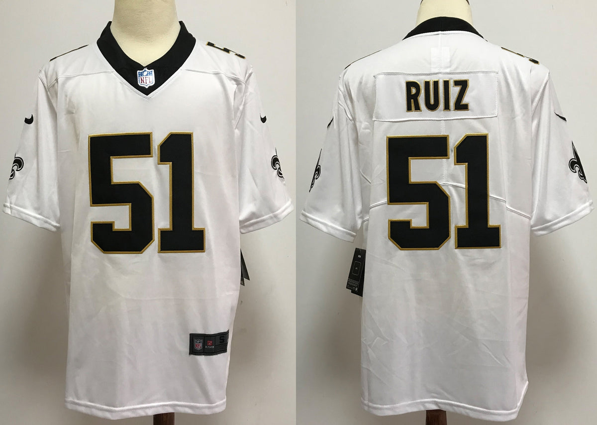Men's New Orleans Saints Cesar Ruiz White Game Jersey