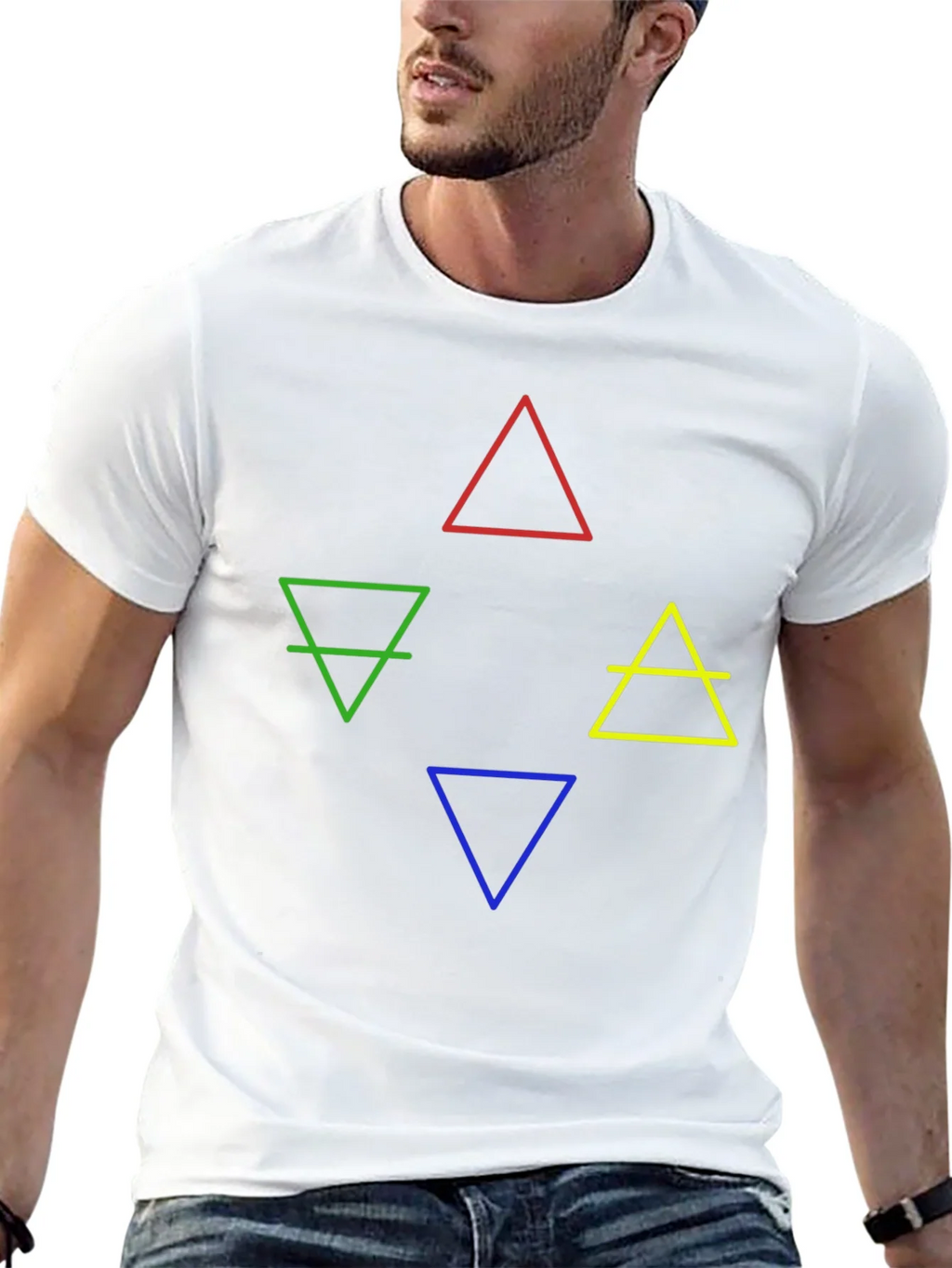Elements Symbol Graphic T-Shirt - Earth Fire Water Air