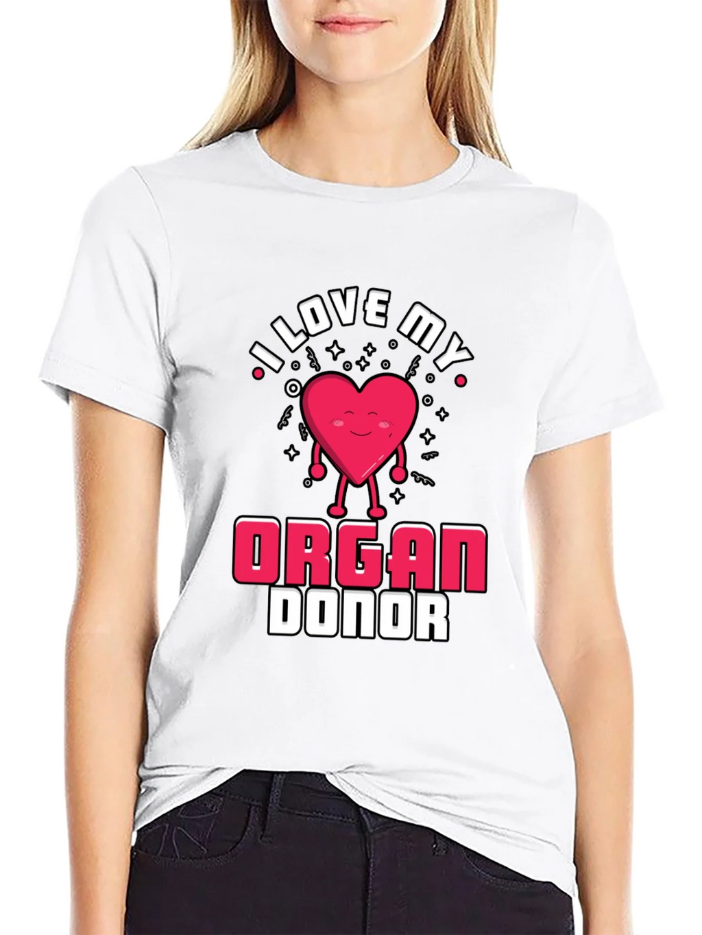 I Love My Organ Donor Black T-Shirt