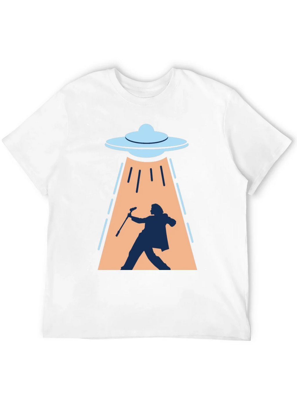 UFO Abduction T-Shirt: Silhouette Design