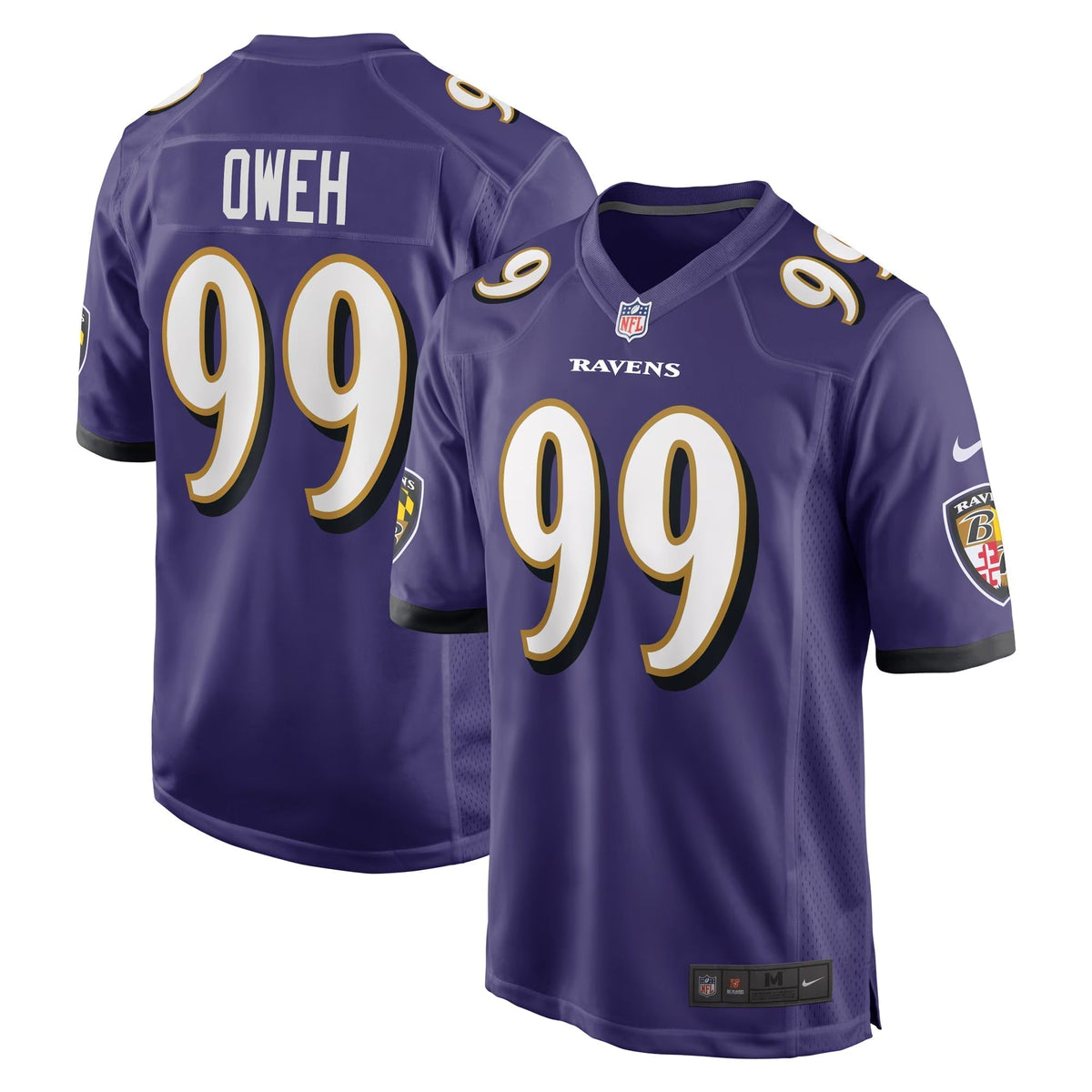 Baltimore Ravens Odafe Oweh Purple Game Jersey