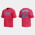 #58 ALEX CLAUDIO PUERTO RICO BASEBALL 2023 WORLD BASEBALL CLASSIC JERSEY C RED Stitches Baseball Jerseys