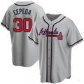 Atlanta Braves #30 Orlando Cepeda Gray Road Jersey Stitches Baseball Jerseys