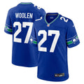 Seattle Seahawks Tariq Woolen Royal Throwback Player Game Jersey