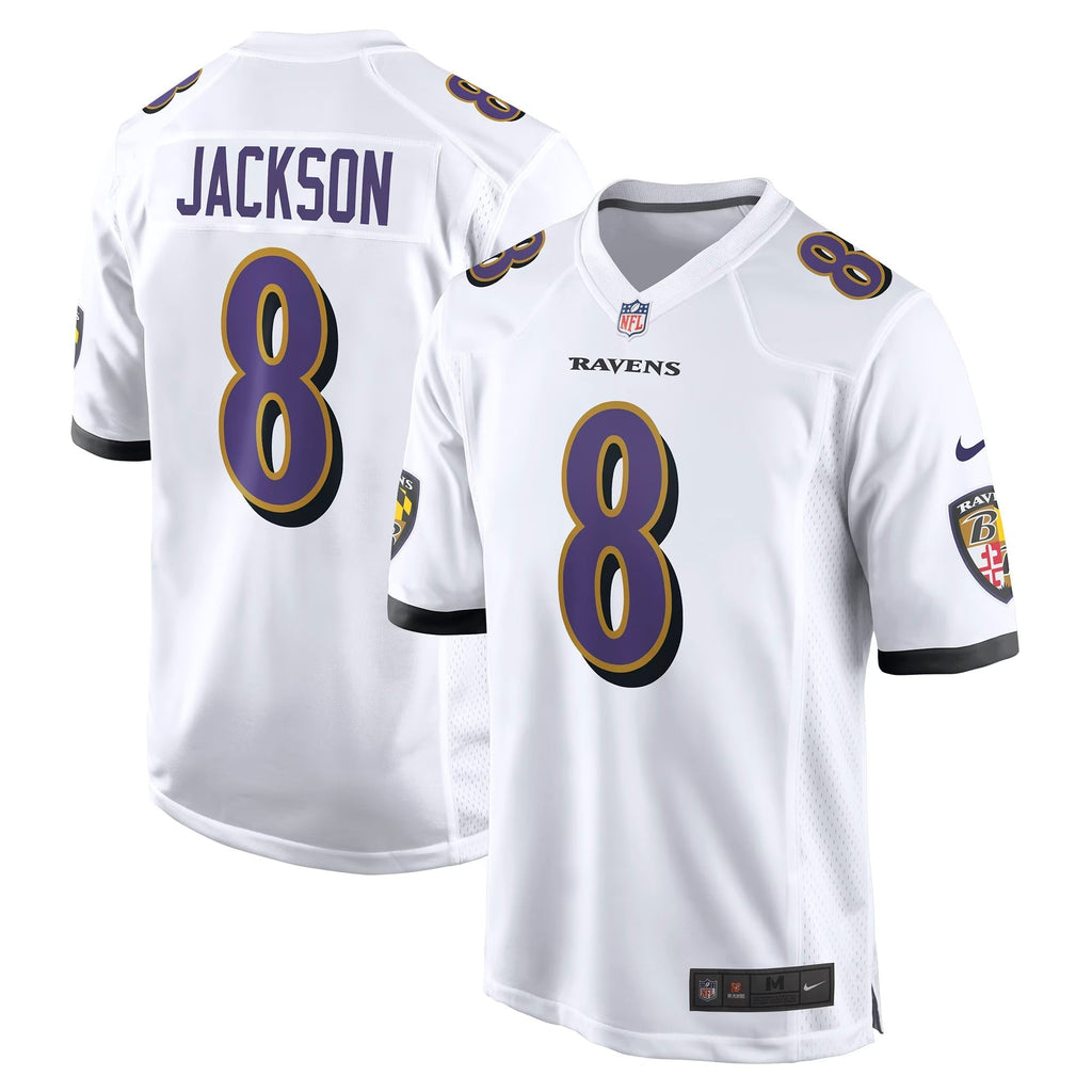 Baltimore Ravens Lamar Jackson White Game Jersey