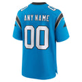 Carolina Panthers Blue Alternate Custom Game Jersey