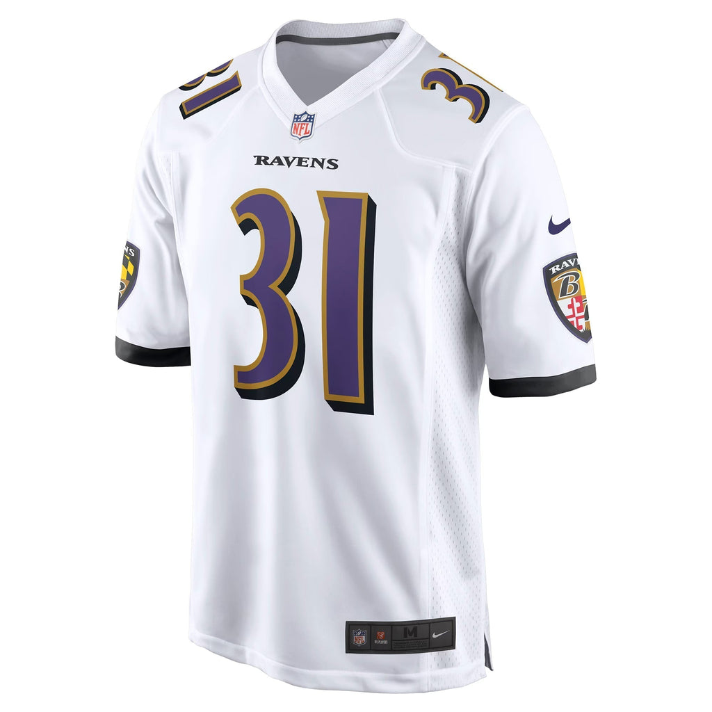 Baltimore Ravens Jamal Lewis White Retired Player Game Jersey