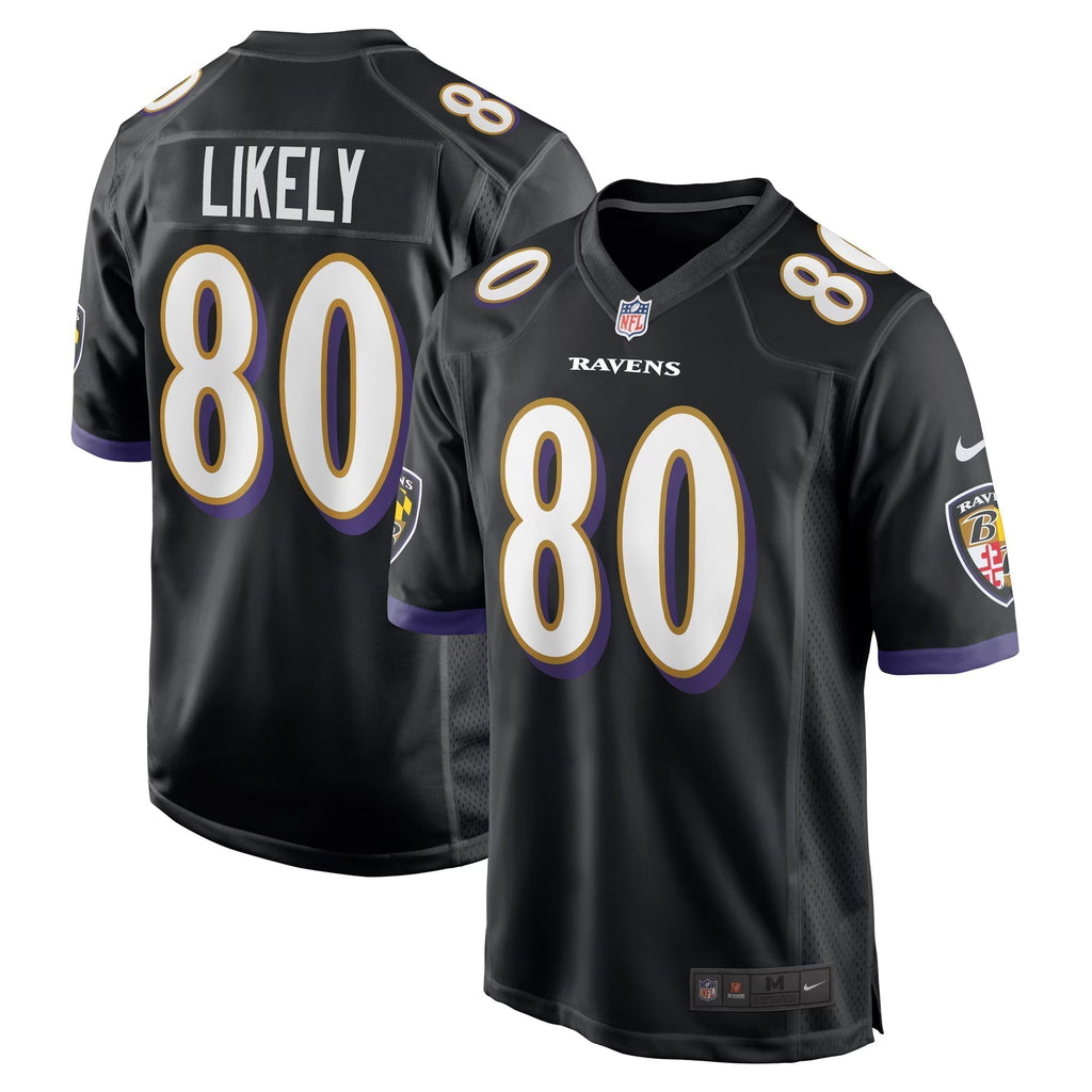Baltimore Ravens Isaiah Likely Black Alternate Game Jersey
