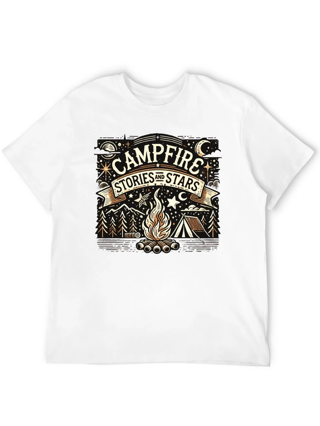 Campfire Stories and Stars Graphic Tee