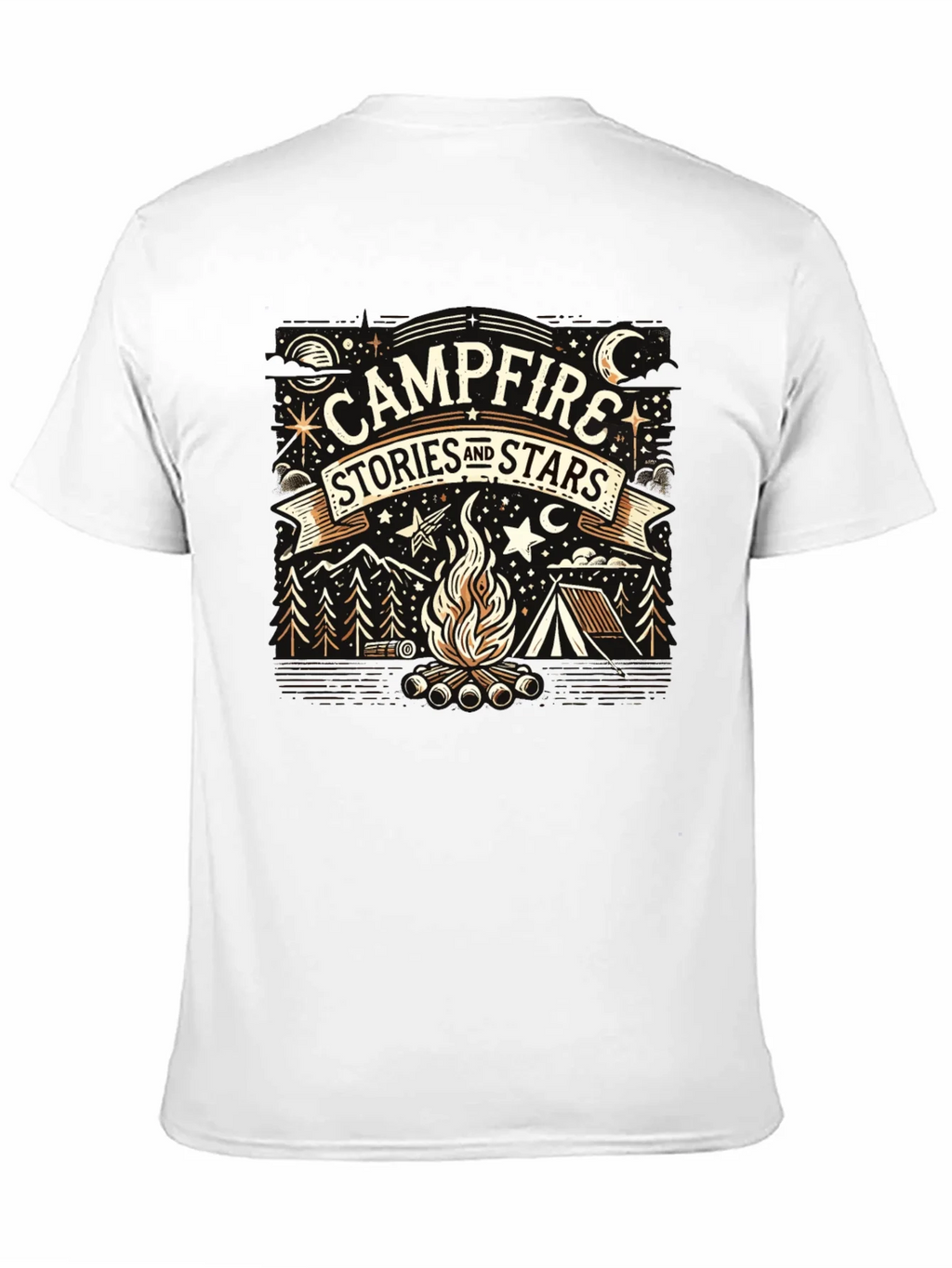 Campfire Stories and Stars Graphic Tee