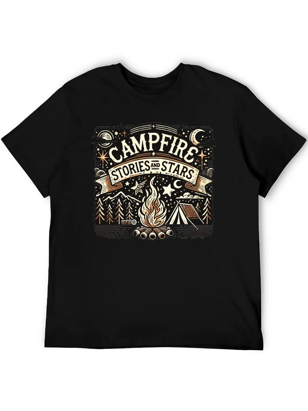 Campfire Stories and Stars Graphic Tee