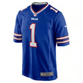 Buffalo Bills Number 1 Groom Royal Game Jersey