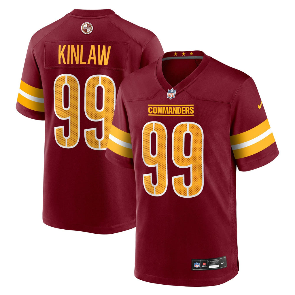 Washington Commanders Javon Kinlaw Burgundy Team Game Jersey