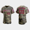 Custom Los Angeles Angels 2021 National Armed Forces Day Authentic Jersey C Camo Stitched Baseball Jerseys