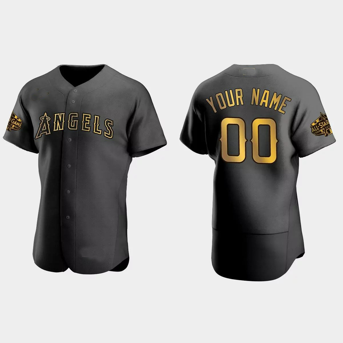 Custom Los Angeles Angels 2022 All-Star Game Authentic Jersey C Black Stitched Baseball Jerseys