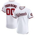 Custom Washington Nationals Home Elite Jersey C White Stitched Baseball Jersey