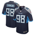 Tennessee Titans Jeffery Simmons Navy Game Jersey