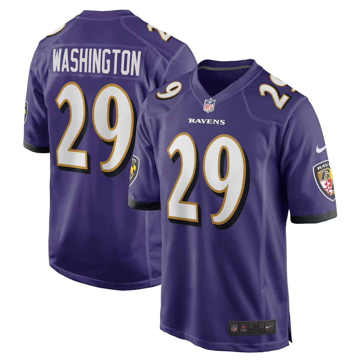 Baltimore Ravens Ar'Darius Washington Purple Player Game Jersey