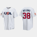 #38 DEVIN WILLIAMS MILWAUKEE BREWERS 2023 WORLD BASEBALL CLASSIC USA REPLICA JERSEY C WHITE Stitches Baseball Jerseys