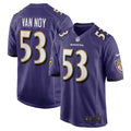 Baltimore Ravens Kyle Van Noy Purple Team Game Jersey