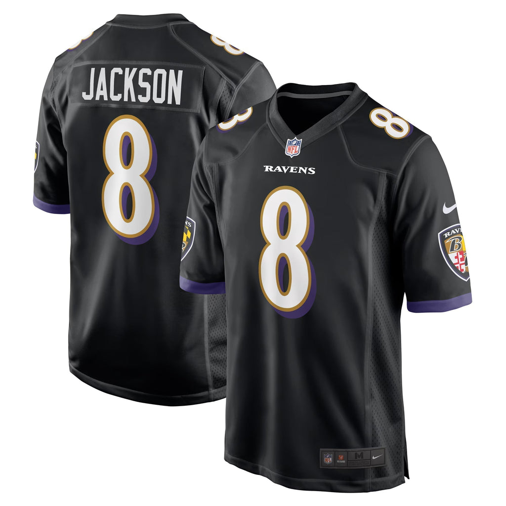 Baltimore Ravens Lamar Jackson Black Alternate Game Jersey