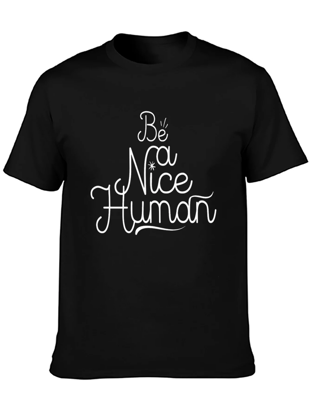 Be Nice Human Black Graphic Tee
