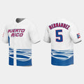 #5 ENRIQUE HERNANDEZ PUERTO RICO BASEBALL 2023 WORLD BASEBALL CLASSIC JERSEY C WHITE Stitches Baseball Jerseys