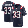 New England Patriots Anfernee Jennings Navy Team Game Jersey