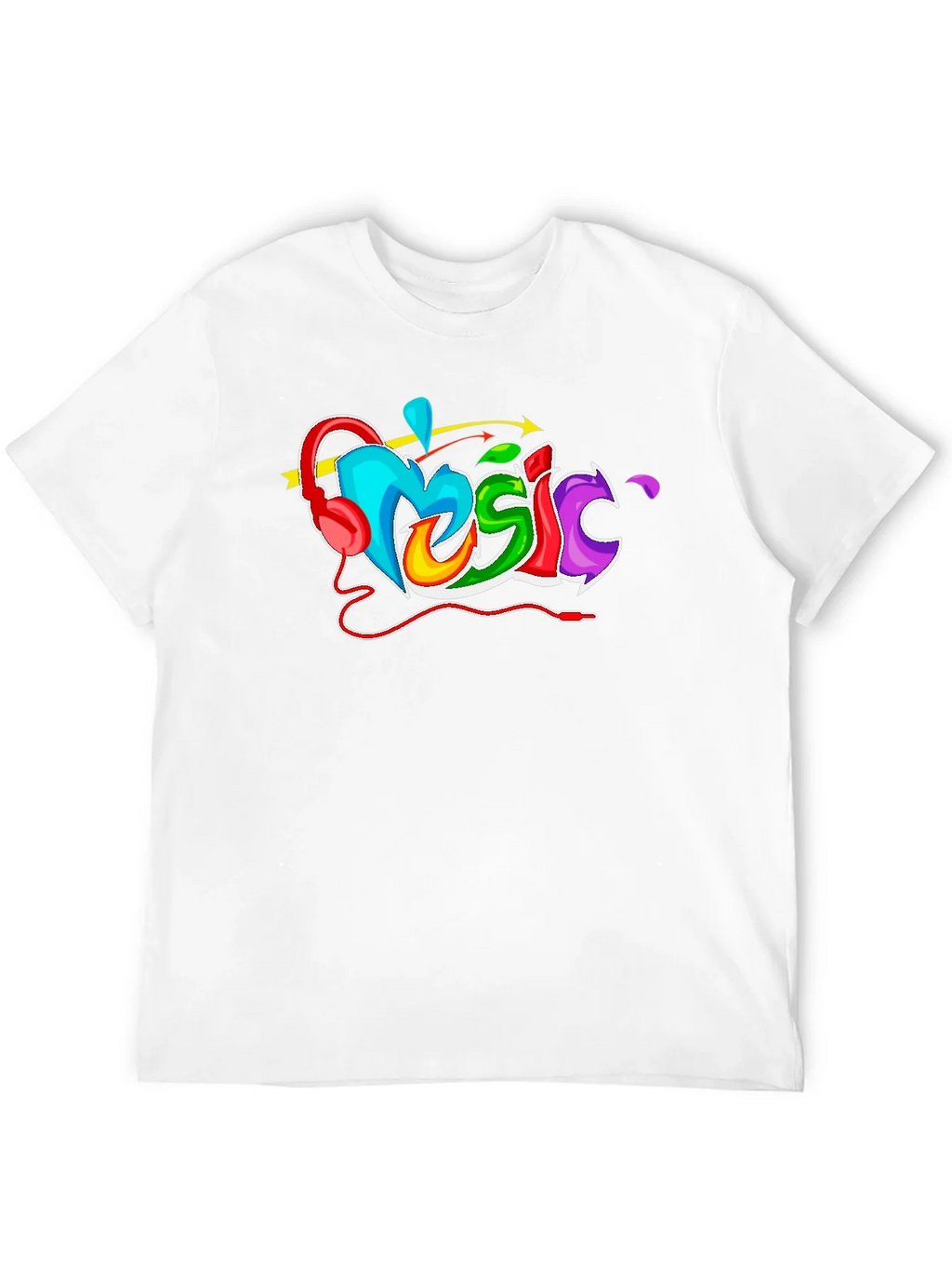 Colorful Music Graphic T-Shirt