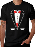 Tuxedo Graphic Print Crewneck T-Shirt