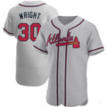 Atlanta Braves #30 Kyle Wright Gray Road Jersey Stitches Baseball Jerseys