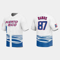 #87 HENRY RAMOS PUERTO RICO BASEBALL 2023 WORLD BASEBALL CLASSIC JERSEY C WHITE Stitches Baseball Jerseys
