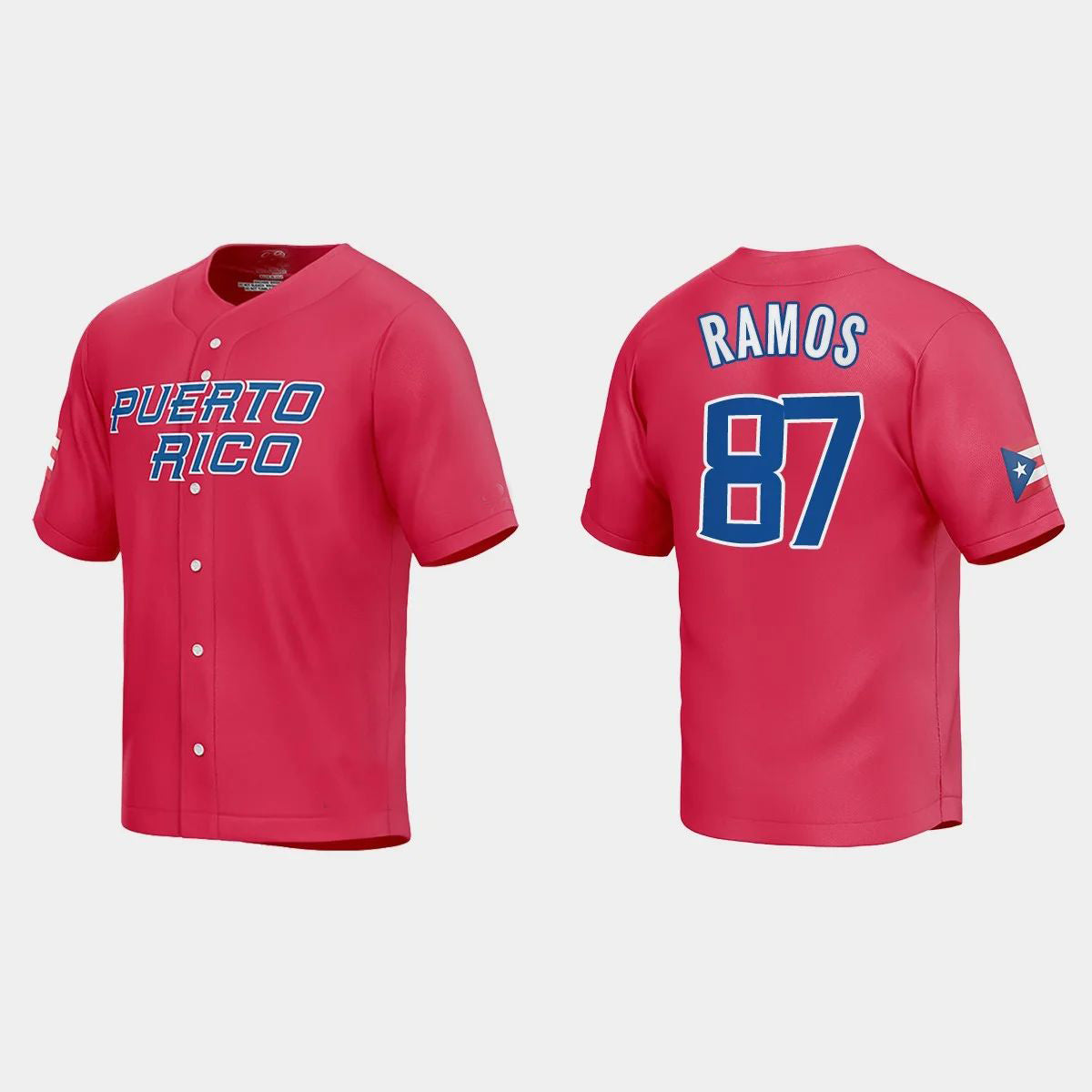 #87 HENRY RAMOS WORLD BASEBALL CLASSIC 2023 WORLD BASEBALL CLASSIC JERSEY C RED Stitches Baseball Jerseys