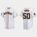 #50 Hector Neris Houston Astros 2023 Gold Program Jersey C White Stitches Baseball Jerseys