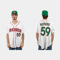 #59 JOJO ROMERO MEXICO BASEBALL 2023 WORLD BASEBALL CLASSIC JERSEY C WHITE Stitches Baseball Jerseys