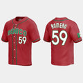 #59 JOJO ROMERO MEXICO BASEBALL 2023 WORLD BASEBALL CLASSIC REPLICA JERSEY C RED Stitches Baseball Jerseys