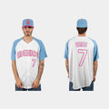 #7 JULIO URIAS MEXICO BASEBALL 2023 WORLD BASEBALL CLASSIC JERSEY C WHITE BLUE Stitches Baseball Jerseys