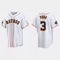 #3 Jeremy Pena Houston Astros 2023 Gold Program Jersey C White Stitches Baseball Jerseys