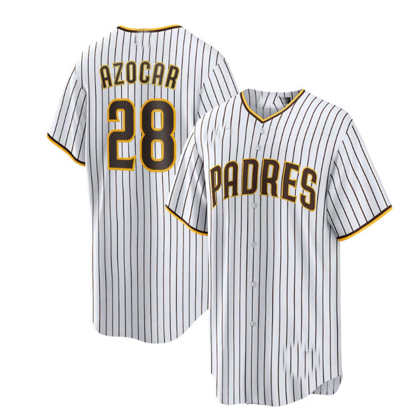 San Diego Padres #28 Jos| Azocar Home Replica Player Jersey - White Baseball Jerseys