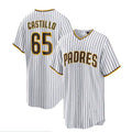 San Diego Padres #65 Jos| Castillo Home Replica Player Jersey - White Baseball Jerseys